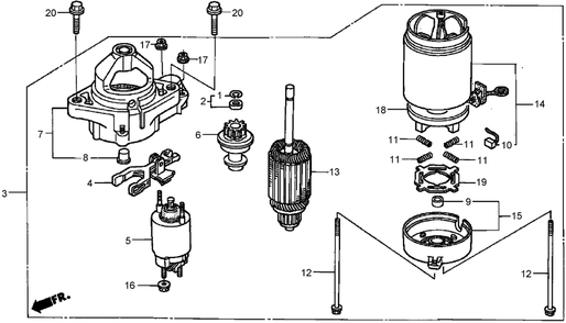 Part Location Diagram of 31219-Z0A-003 Lawn Boy FRAME-END, COMMUTATOR